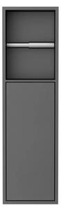 Sapho Sapho, suport pentru hârtie igienică încastrat INSERTA, 600x170mm, oțel inoxidabil, gun metal, 1301-60B