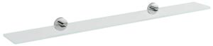 Sapho Sapho, poliță din sticlă X-ROUND 900 mm, crom/sticlă transparentă, XR009-18