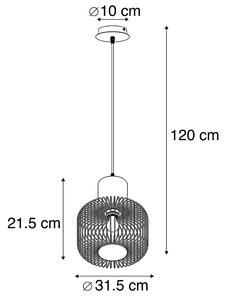 Lampă suspendată design negru - Baya