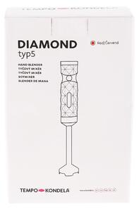 TEMPO-KONDELA DIAMOND TIP 5, mixer, roşu, plastic / oţel inoxidabil