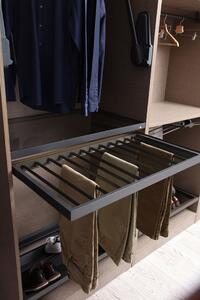 Suport extensibil Premium pentru pantaloni, gri antracit
