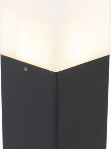 Lampă exterioară de culoare neagră, cu nuanță albă opală 50 cm - Danemarca