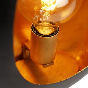 Lampă de masă design negru cu interior auriu 36 cm - Cova