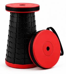Scaun de camping CAMPIO telescopic 45 cm, rosu