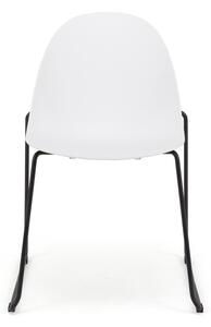 Set 2 scaune dining cu picioare negre Bonami Selection Viva, alb