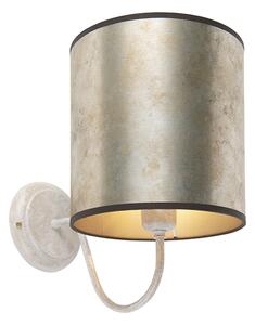 Lampă de perete clasică bej cu umbră de zinc - Mat