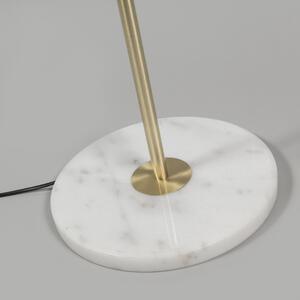 Lampă de podea alamă cu nuanță gri 50 cm - Kaso