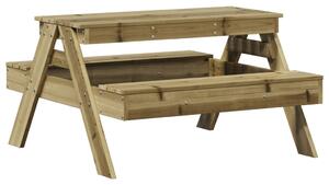 Masă de picnic pentru copii, 88x97x52 cm, lemn de pin tratat