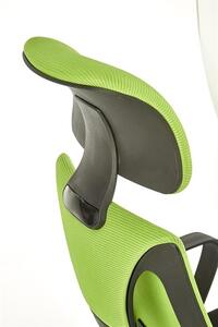 Scaun de birou ergonomic tapitat cu stofa Valeska Lime / Negru, l64xA60xH116-122 cm