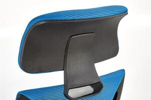Scaun de birou ergonomic tapitat cu stofa Valeska Albastru / Negru, l64xA60xH116-122 cm