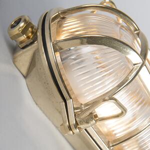 Lampă de perete retro aur 23 cm IP44 - Nautica ovală