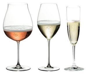 Set 3 pahare pentru degustare sampanie si vin spumant, din cristal Champagne Tasting Clear, Riedel