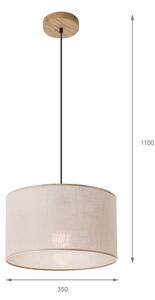 Lustr pe cablu ANTONIO 1xE27/60W/230V stejar