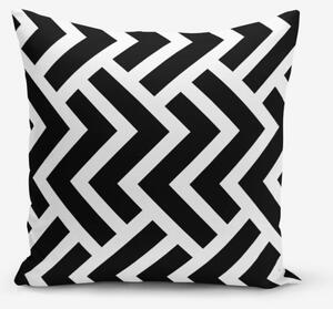 Față de pernă cu amestec din bumbac Minimalist Cushion Covers Black White Geometric Duro, 45 x 45 cm, negru - alb
