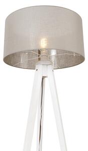 Lampă de podea modernă trepied alb cu umbră taupe 50 cm - Tripod Classic