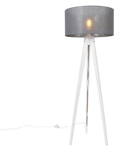 Lampă de podea modernă trepied alb cu nuanță gri 50 cm - Tripod Classic