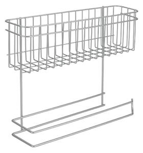 Stand adițional cu raft și suport pentru prosoapele de bucătărie Metaltex Rollo