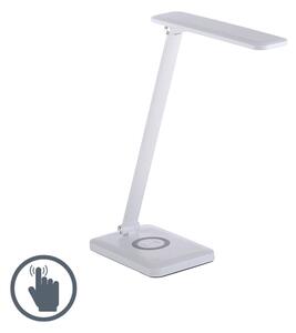 Lampă de masă de proiectare albă, inclusiv LED cu dimmer tactil - Tina