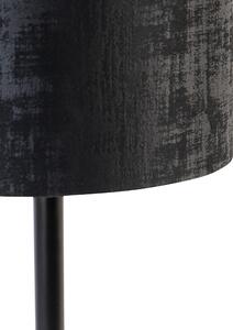 Lampa de masa moderna neagra cu abajur negru 25 cm - Simplo