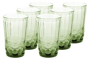 Set de pahare de apă, 6 buc, 350 ml, verde, FREGATA TYPE 6