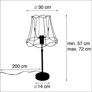 Lampă de masă neagră cu cadru Granny reglabil 30 cm - Parte