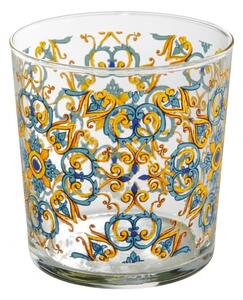 Set 6 pahare din sticla Medicea Multicolor, Ø8,5xH9 cm