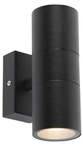 Lampă de perete inteligentă pentru exterior negru IP44 incl. 2 WiFi GU10 - Duo