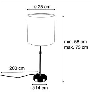 Lampă de masă inteligentă aurie cu abajur din velur taupe 25 cm inclusiv Wifi A60 - Parte