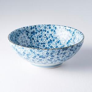 Bol din ceramică MIJ Daisy, ø 21,5 cm, alb - albastru
