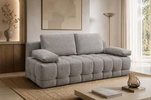 Canapea extensibilă cu ladă Tuko - stofă hidrofobă gri Murano 847
