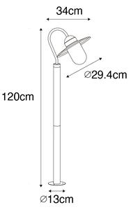 Lampă de exterior modernă în picioare gri închis 120 cm IP44 - Kansas