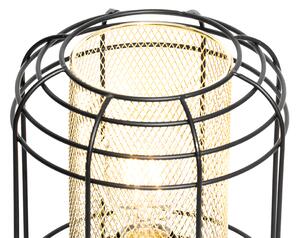Lampă de masă de design trepied negru cu aur - Gaze