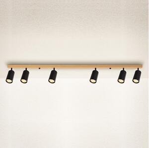 Brilagi - Plafonieră cu spoturi SELE 6xGU10/30W/230V negru/decor stejar