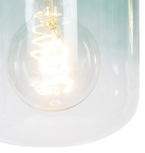 Lampă suspendată de design auriu cu sticlă verde 3 lumini - Bliss