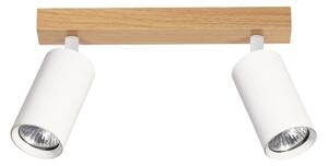 Brilagi - Spot aplicat SELE, 2x GU10/30W/230V, alb/decor stejar