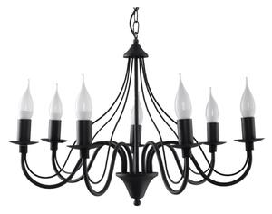 Lustră Nice Lamps Floriano 7, negru