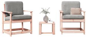 Set mobilier de grădină, 3 piese, lemn masiv douglas