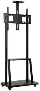 HOMCOM Suport Mobil pentru Televizor de 32-75 Inci, VESA Maxim 400x600, Negru | Aosom Romania