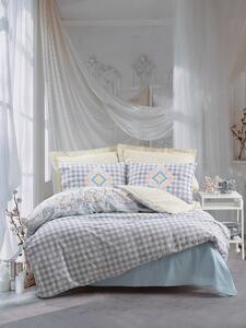 Lenjerie de pat dubla King (FR), Monje - Blue, Cotton Box, Bumbac Ranforce