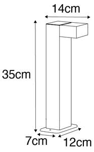 Lampa industriala in picioare de exterior auriu antic 35 cm IP44 - Baleno