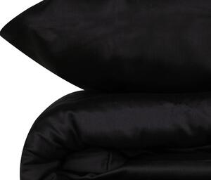 Lenjerie de pat pentru o persoana (ES), Elegant - Black, Cotton Box, Bumbac Satinat