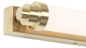 Aplică de perete alb cu auriu cu LED în 3 trepte reglabil IP44 - Yordi