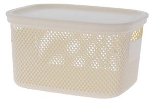 Coș depozitare cu capac, 6 L, din plastic perforat, Storage Solutions, alb