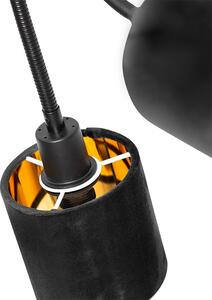 Plafoniera moderna neagra cu abajur negru 3 lumini - Merwe