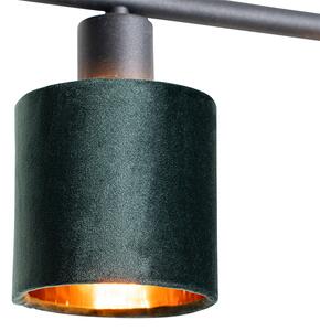 Lampă suspendată modernă neagră cu abajur verde 4 lumini - Merwe