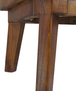 Noptiera din lemn cu 1 sertar, Nordic Nuc / Alb, l45xA40xH55 cm