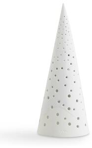 Sfeșnic de Crăciun din bone china Kähler Design Nobili, înălțime 25,5 cm, alb
