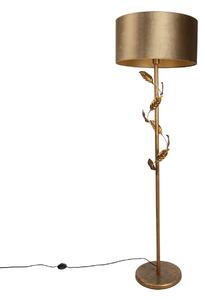 Lampă de podea aurie cu abajur bronz și interior auriu 50cm - Linden