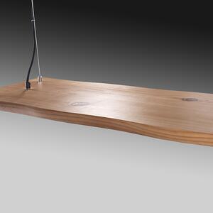 Lampa suspendata lemn 120 cm inclusiv LED cu telecomanda - Ajdin