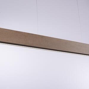 Lampa suspendata lemn 121 cm cu LED cu telecomanda - Ajdin